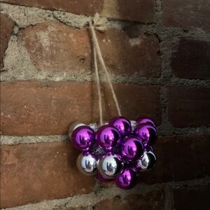 Purple and Silver Christmas Ornaments